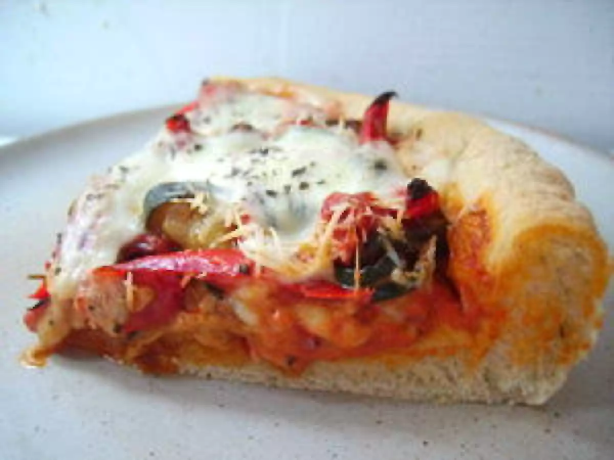 PIZZA AUX LÉGUMES DU SOLEIL / PÂTE À PIZZA MAISON - photo 2