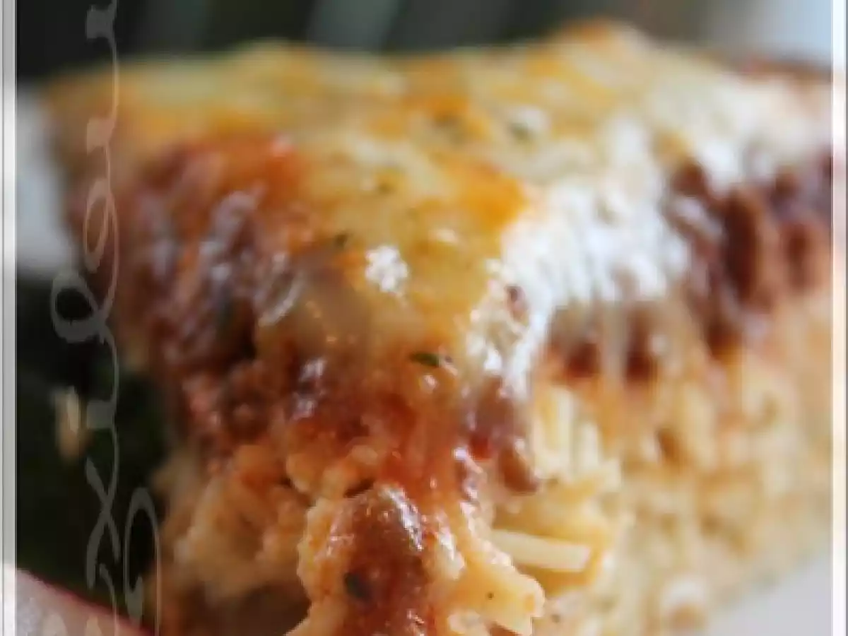 Pizza aux spaghettis