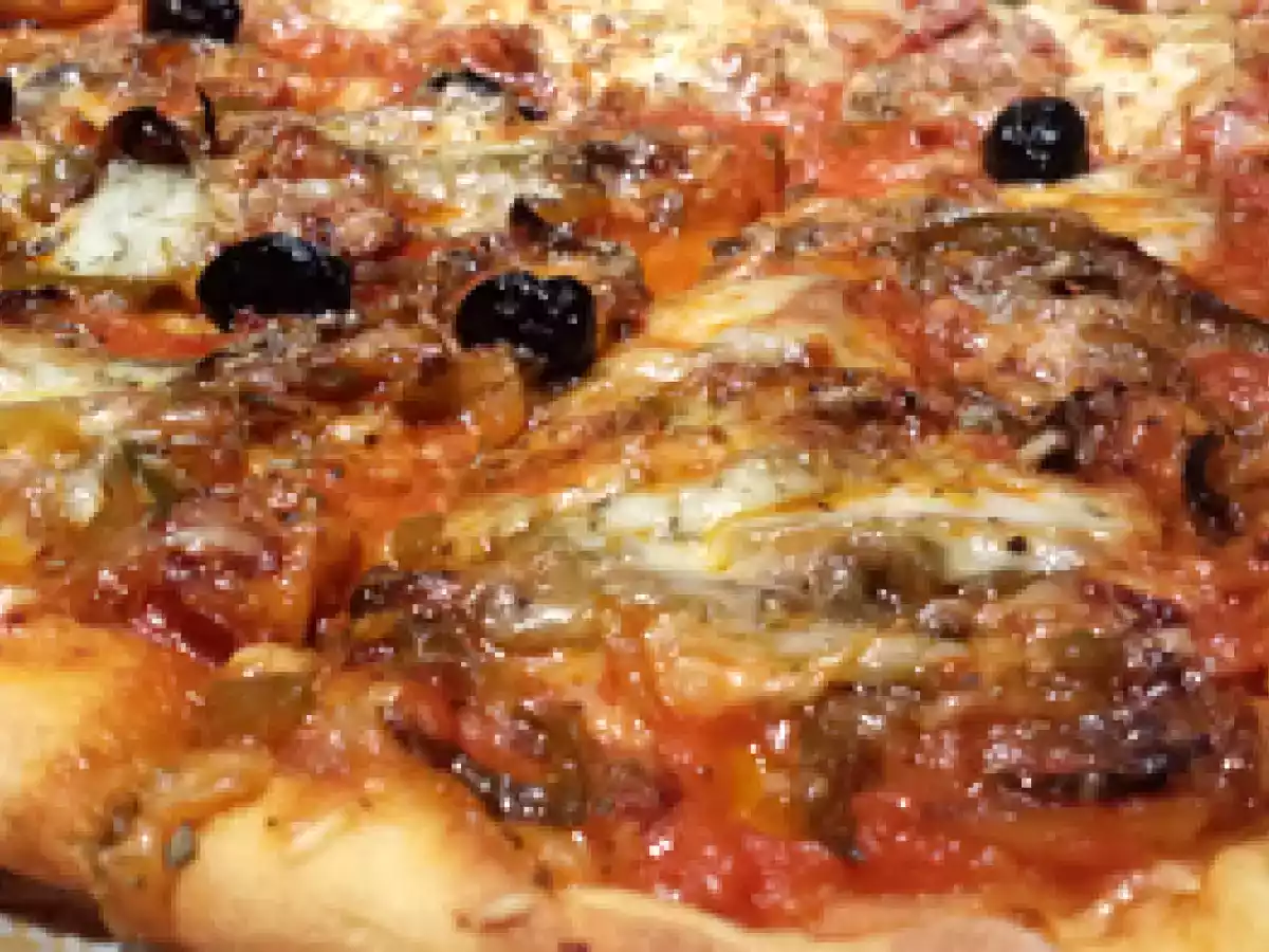 Pizza chorizo - poivrons