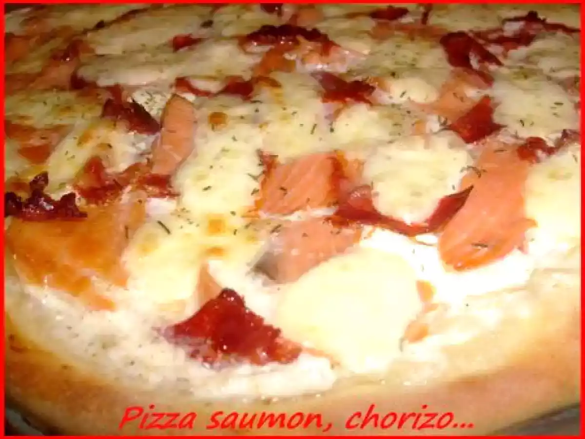 Pizza du dimanche #3 : Saumon, chorizo...