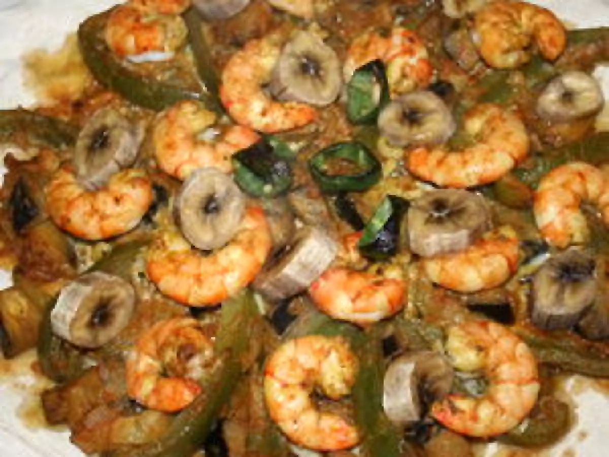 Pizza guyanaise (aux gambas)