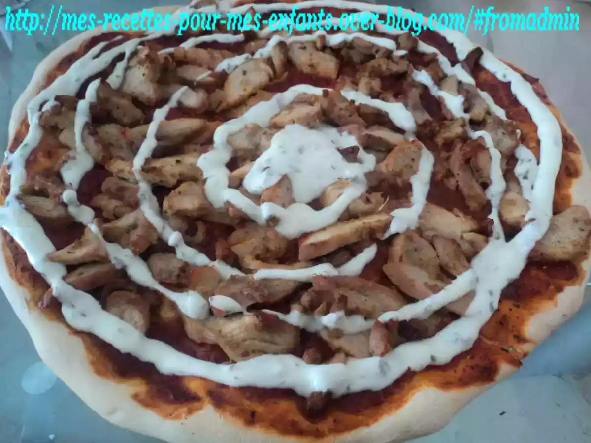 Pizza orientale au kebab