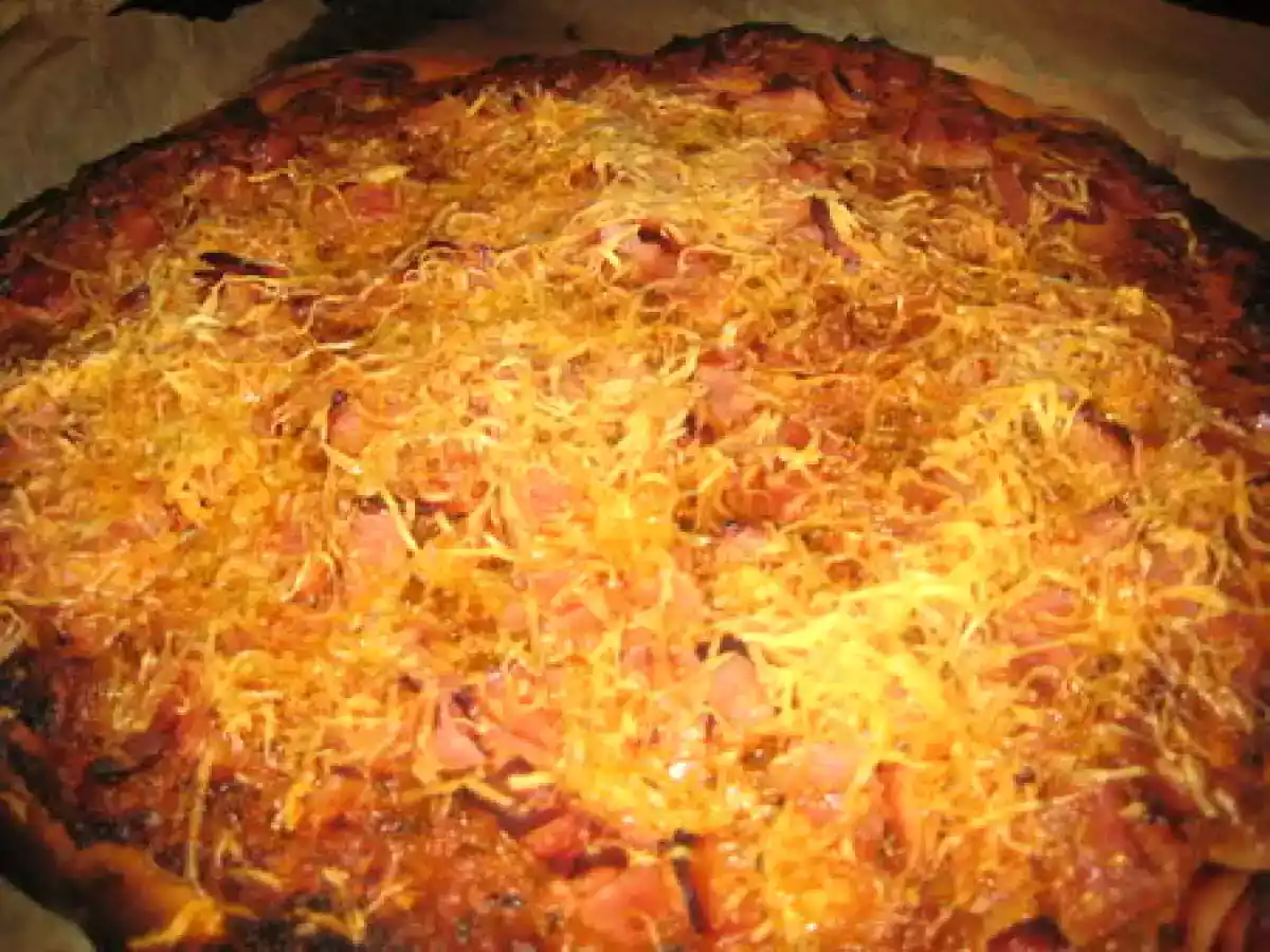 Pizza poivron aubergine jambon