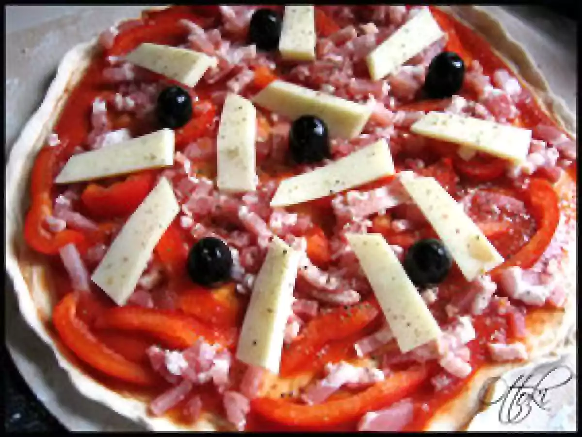 Pizza poivron lardons comté - photo 2