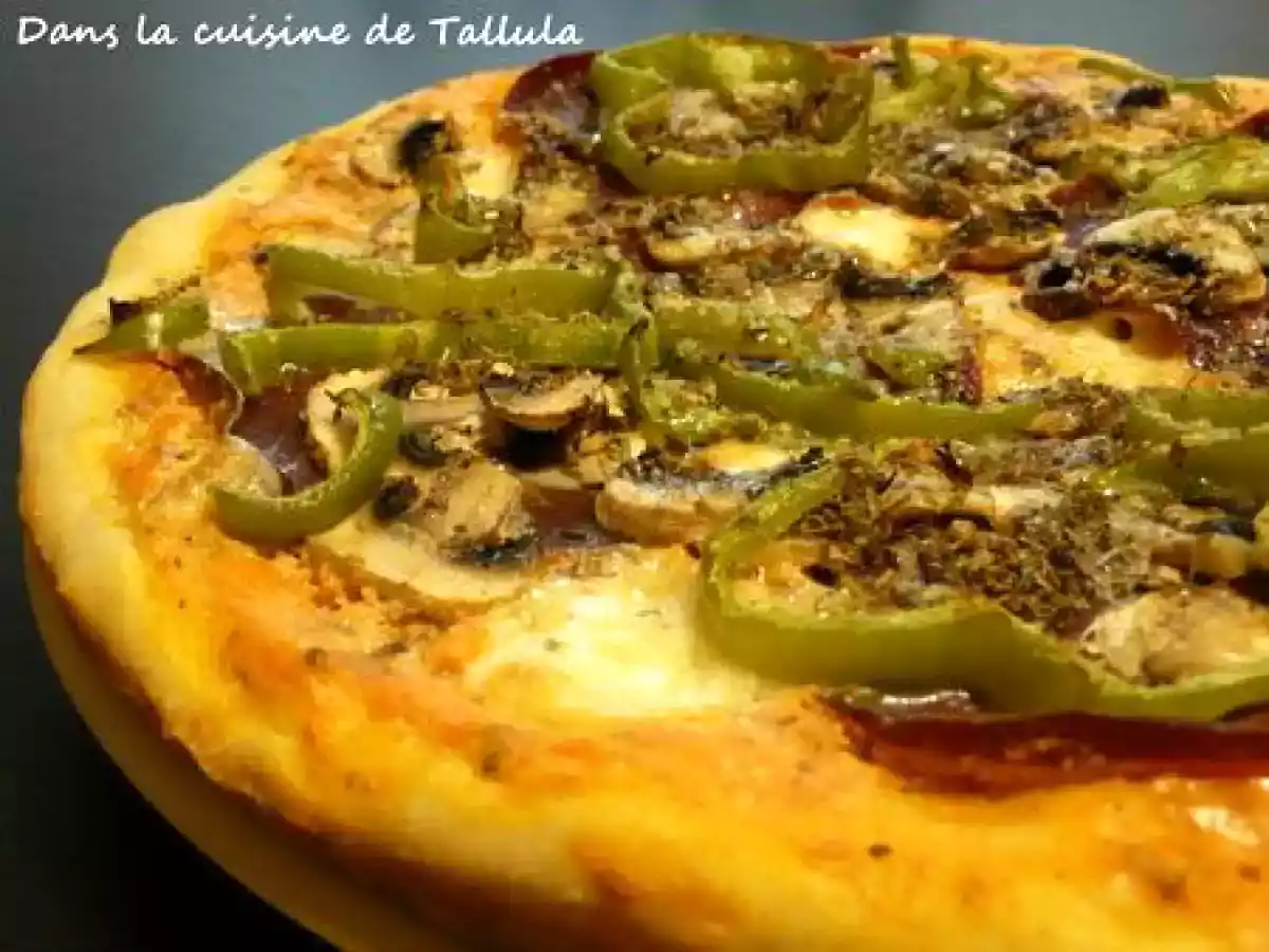 Pizza ricottomate à la viande des grisons et piment doux