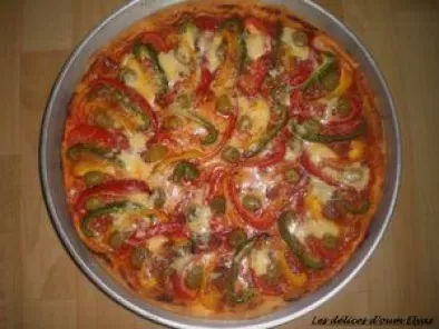 Pizza végétarienne aux milles couleurs