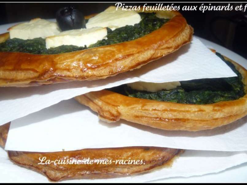 Pizzas feuilletées aux épinards et féta. - photo 2