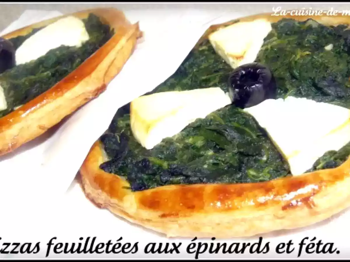 Pizzas feuilletées aux épinards et féta. - photo 3