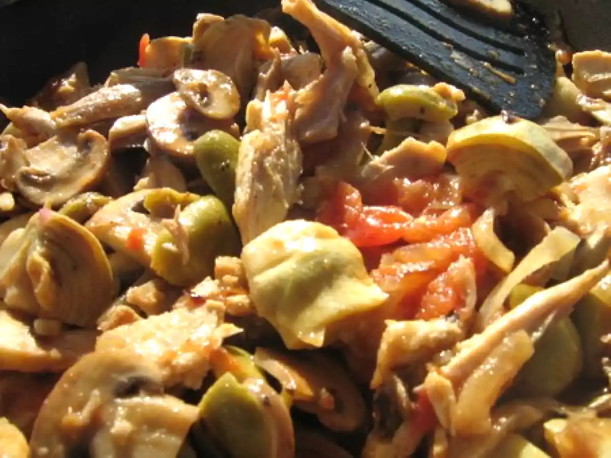 Poêlée d'artichauts violets