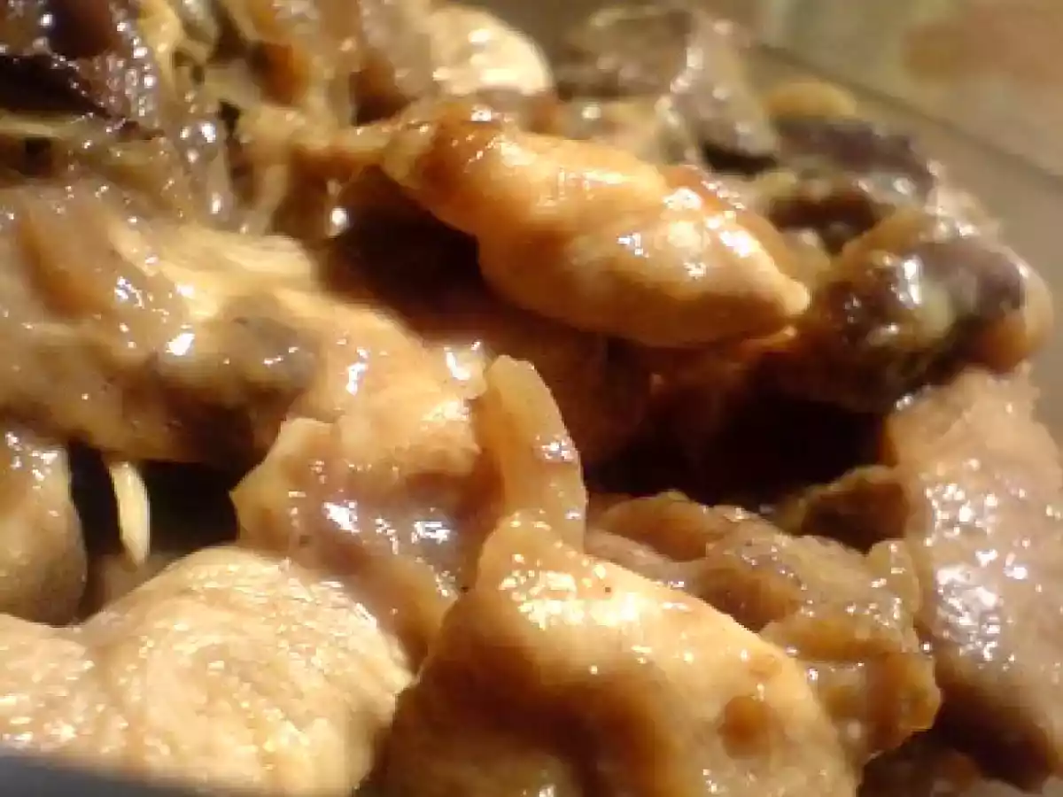 Poëlée de Champignons au Chèvre et au Poulet...