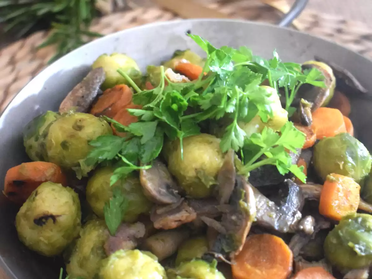 Poêlée de choux de Bruxelles