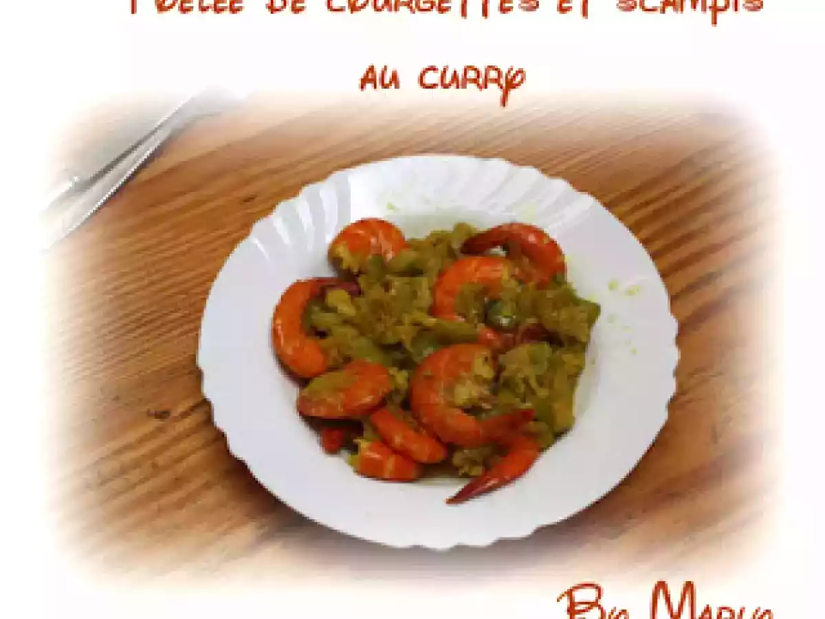 Poêlée de courgettes et crevettes au curry