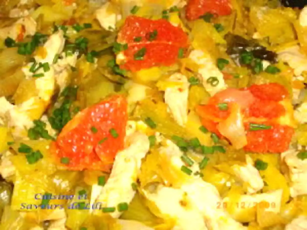 Poêlée de dinde et fondue de poireaux au pamplemousse - photo 2