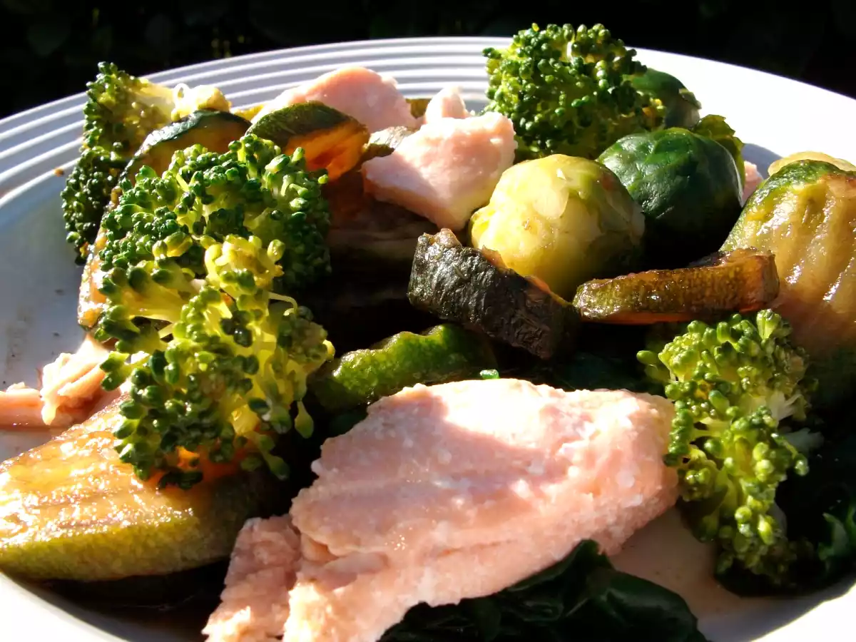 Poélée de légumes verts et réduction balsamique au miel - photo 2