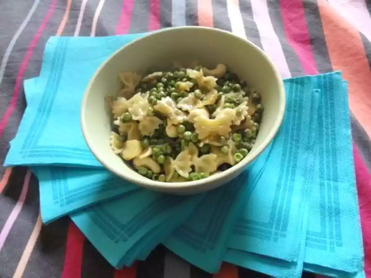 Poêlée de pates petits pois cajou