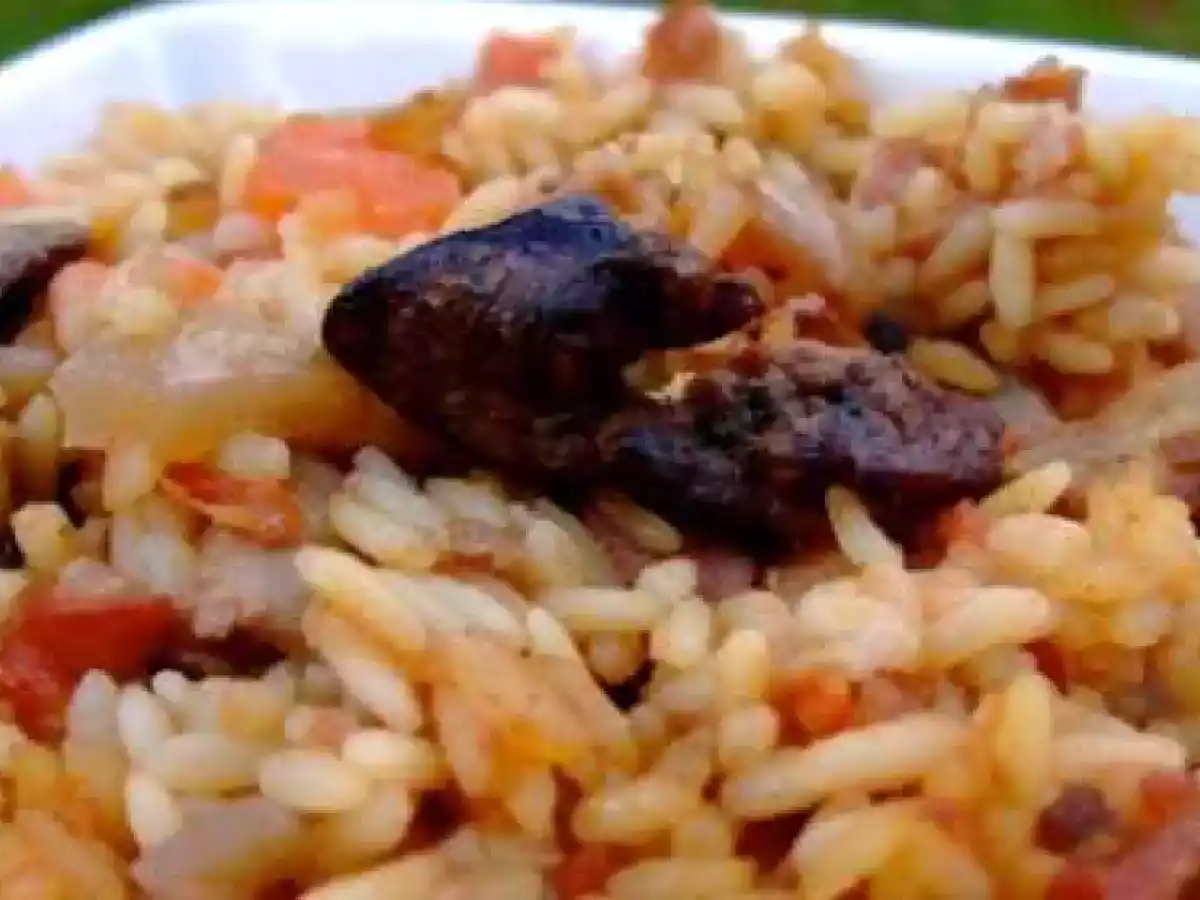 Poêlée de riz aux foies de volaille