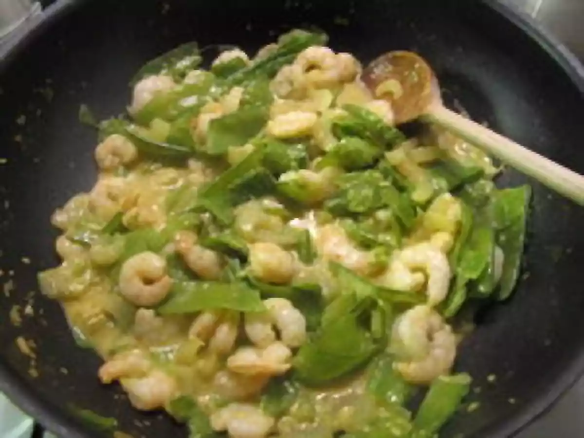 Poêlée exotique de scampis