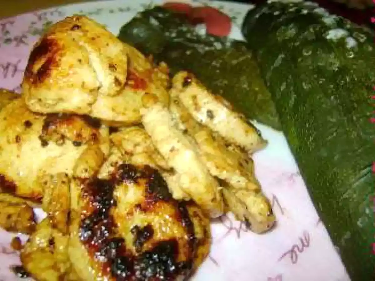 Poelée fine de boudin blanc aux pommes et sa courgette rôtie