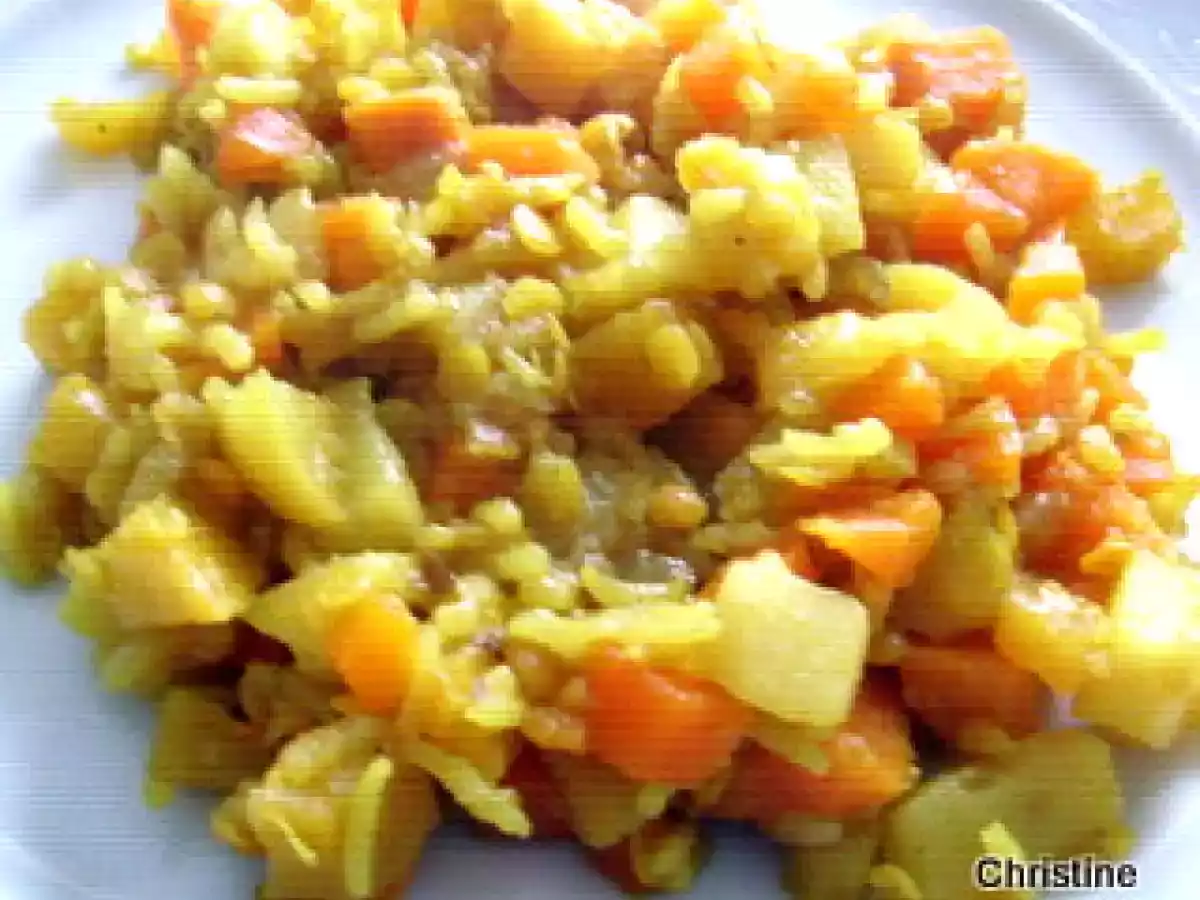 Poêllée de riz aux légumes racines et lentilles roses - photo 2