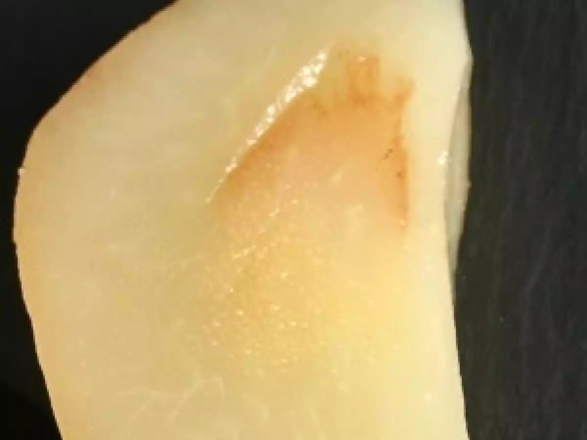 Poire cuite sous vide à juste température (80°C) pendant 30 minutes - photo 2