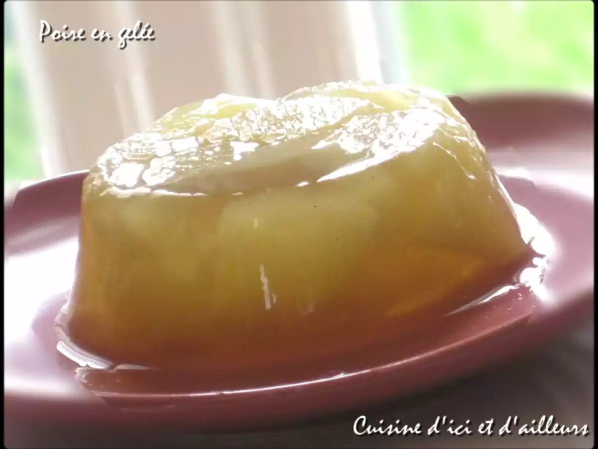 Poire en gelée saveur vanillée