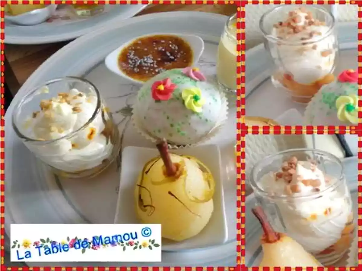 Poire pochée au Gewurztraminer, pêche mascarpone - photo 2