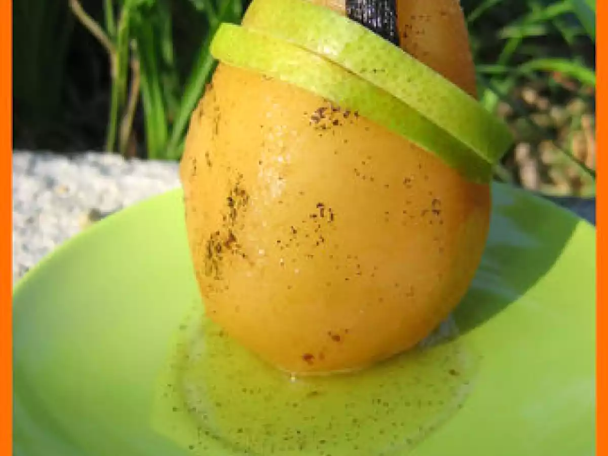 POIRE POCHEE AU THE FUME