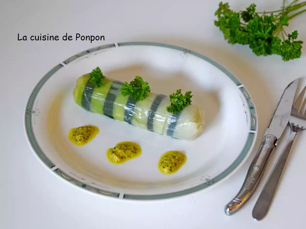 Poireau vinaigrette revisité en cannelloni