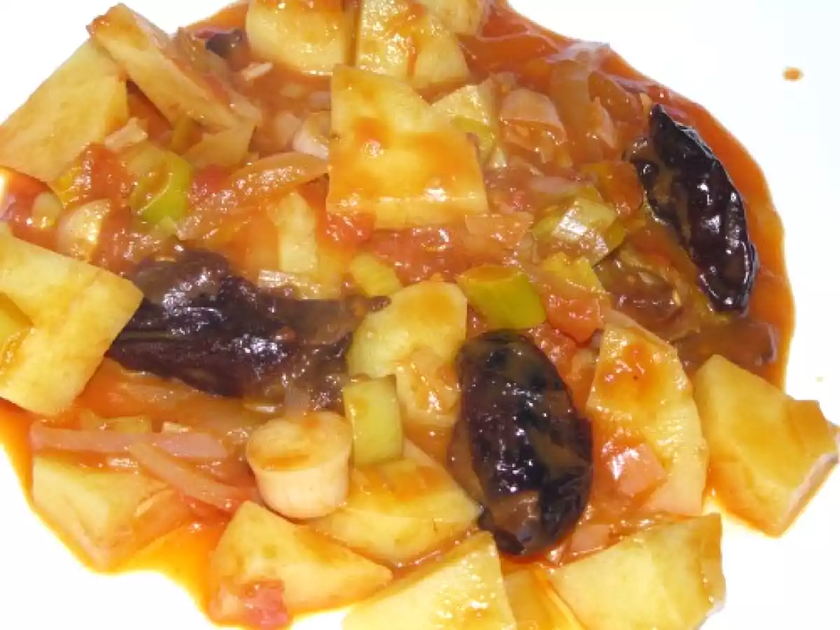 Poireaux aux pruneaux (recette grecque)