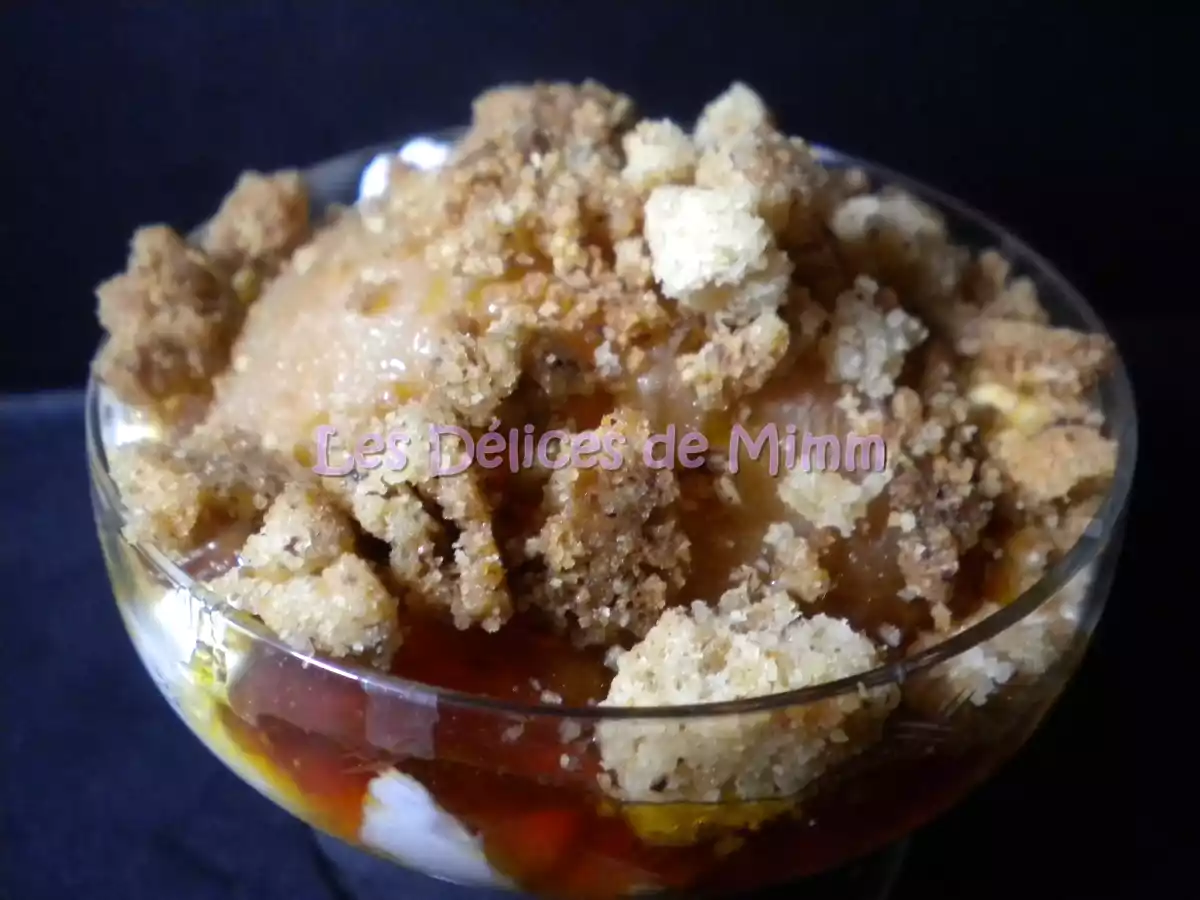Poires caramélisée et streusel croustillant aux noisettes - photo 2