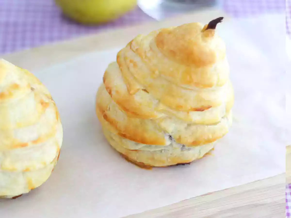 Poires feuilletées au cœur chocolat