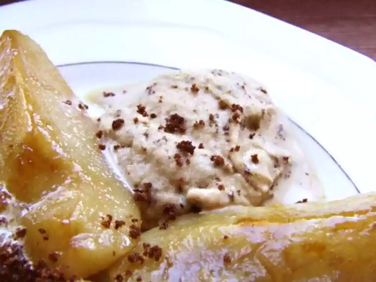 Poires pochées au thé de Noël & glace au pain d'épices - photo 3