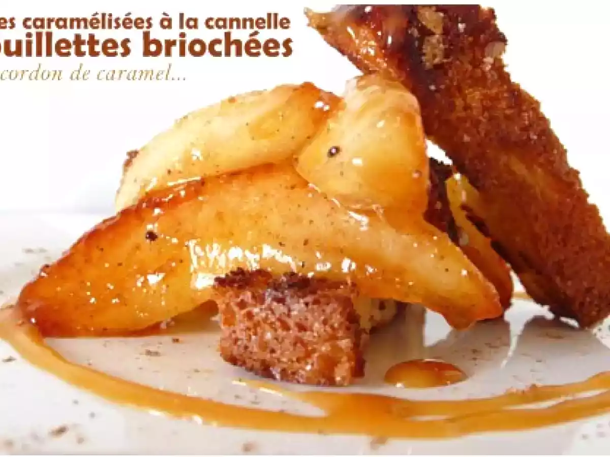 Poires poêlées à la cannelle, mouillettes briochées et cordon de caramel - photo 4