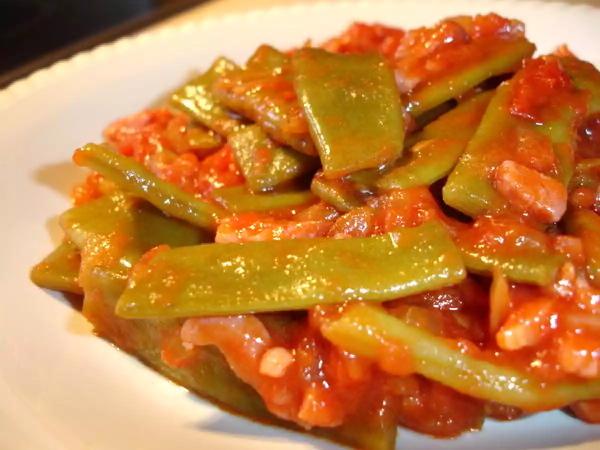 POIS GOURMANDS A LA TOMATE ET AUX LARDONS