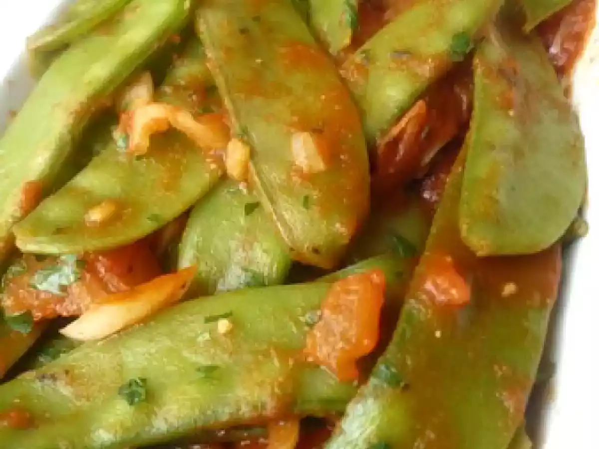 Pois gourmands aux tomates