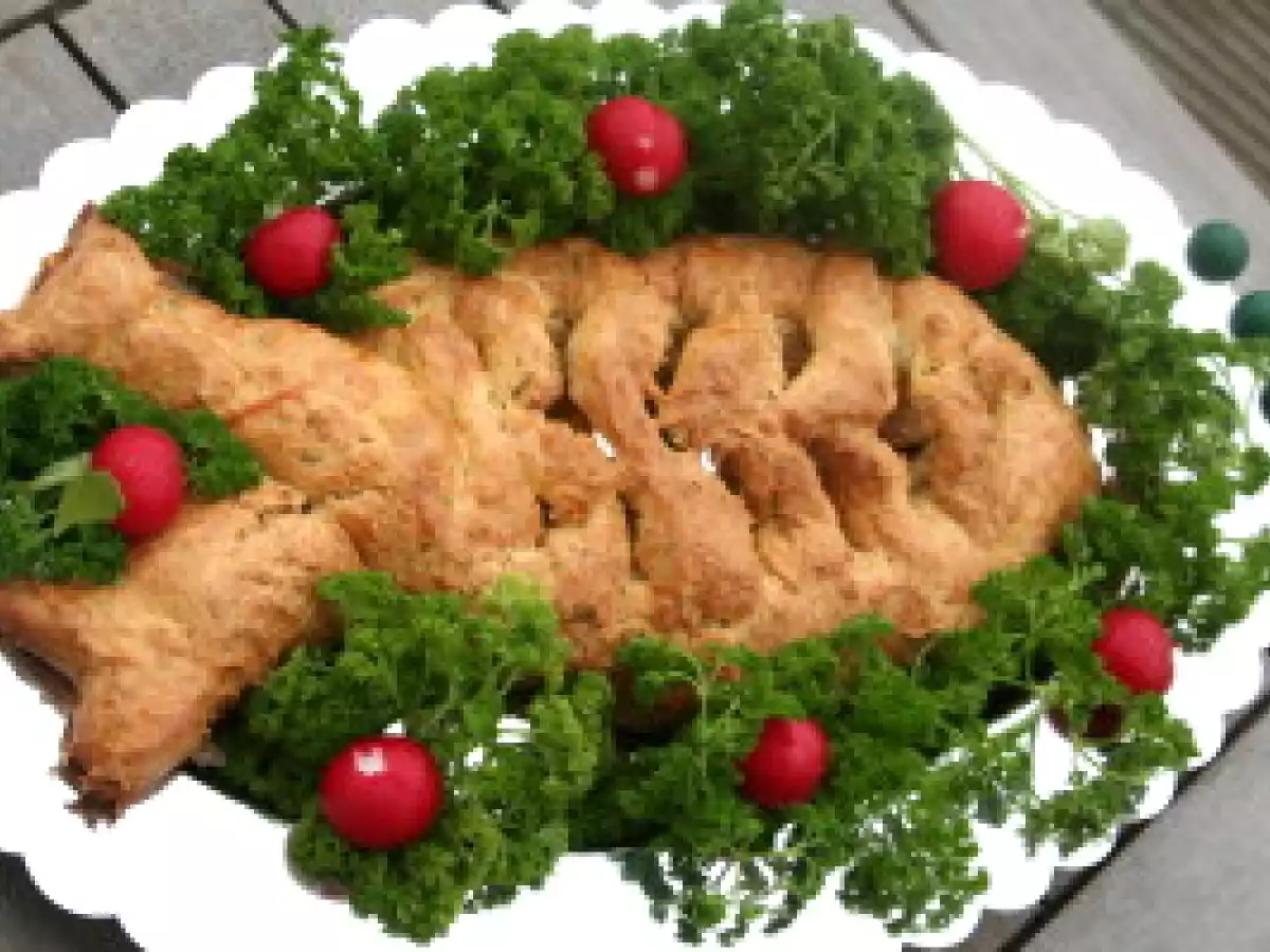 Poisson brioché aux crevettes grises