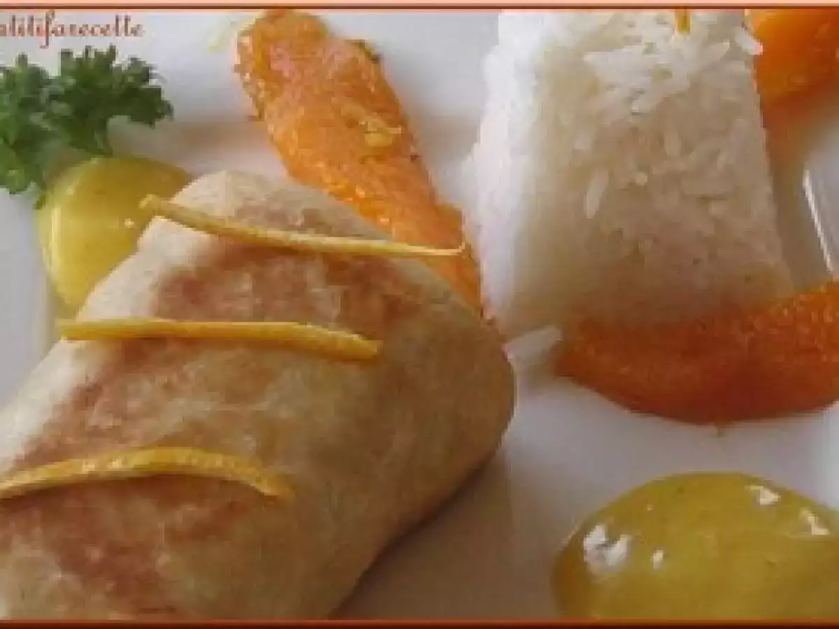 Poisson en croûte avec son duo mangue-orange - photo 2