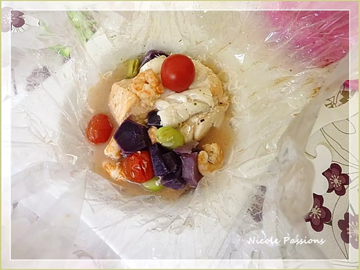 poisson en papillote et sa sauce exotique - photo 2