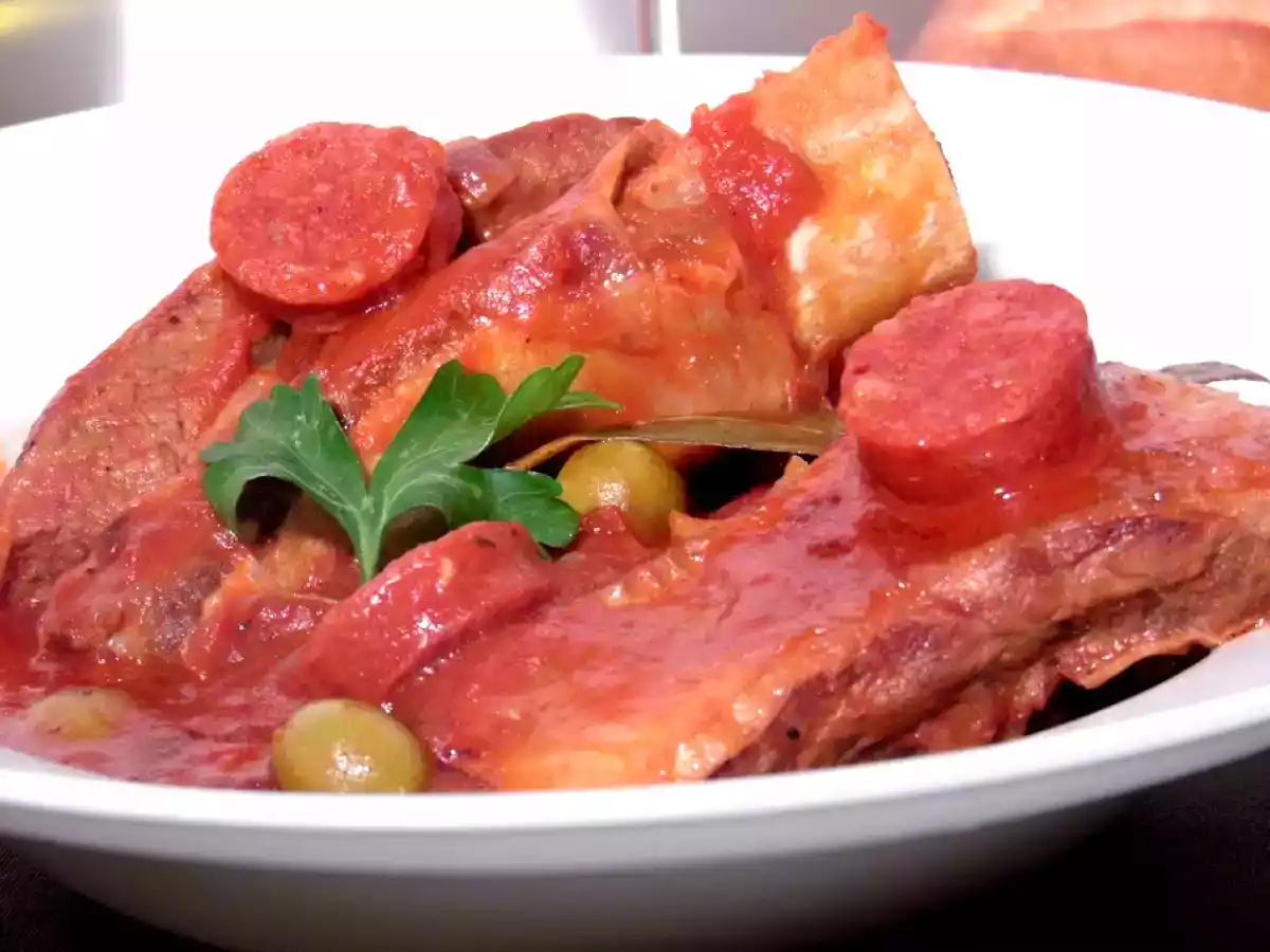 Poitrine de veau à la catalane