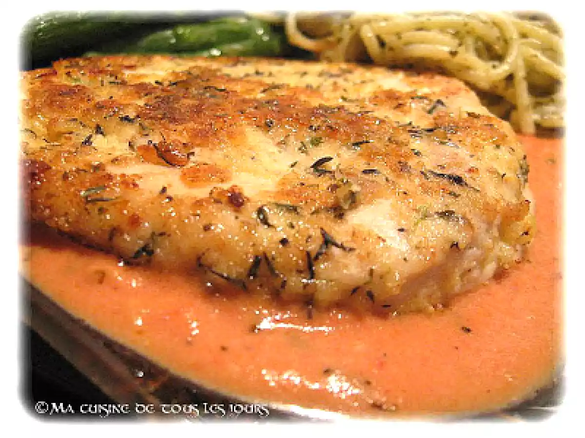 Poitrines de volaille en croûte de parmesan