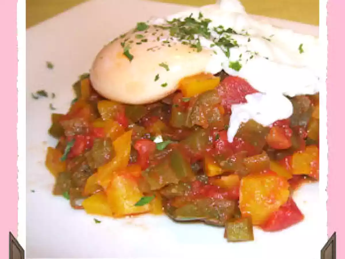 Poivronnade à l'oeuf poché (3 points)