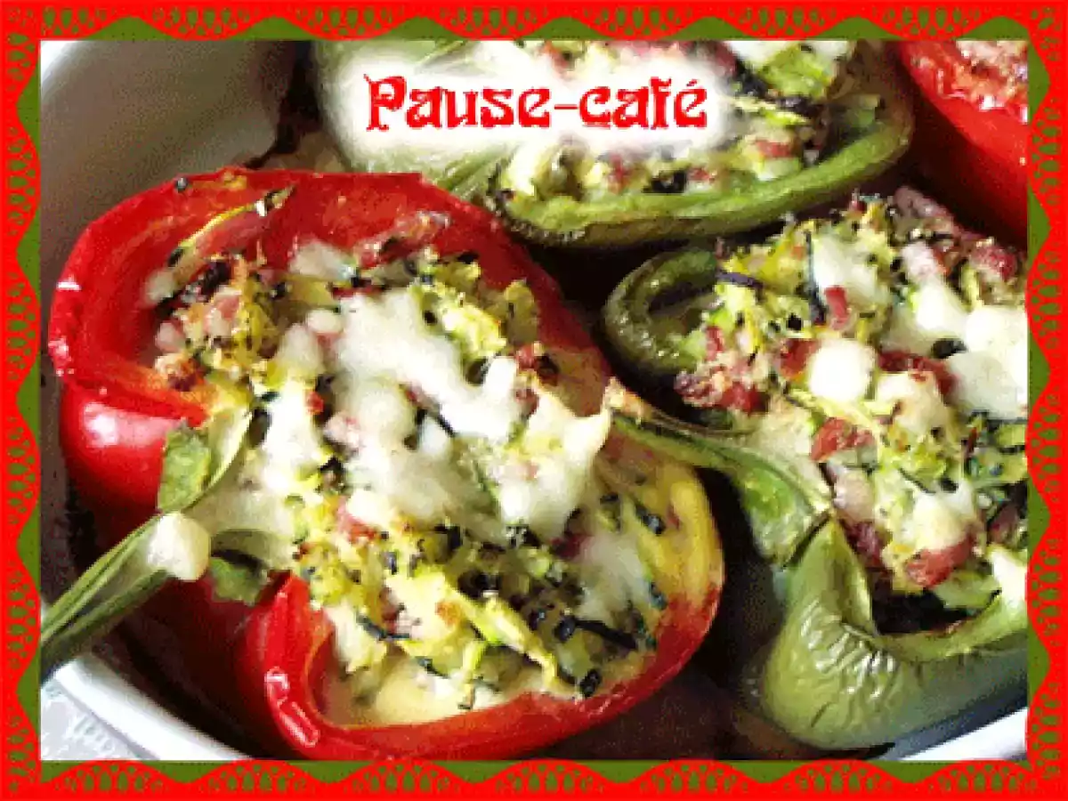 Poivrons farcis au clafoutis de courgettes (la saison des petits farcis)