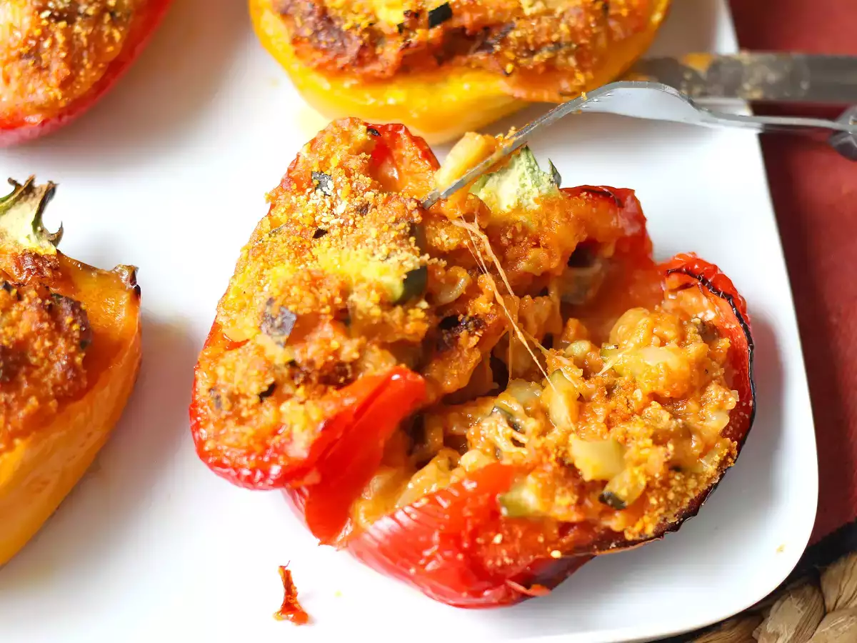 Poivrons farcis végétariens au four : la recette facile et savoureuse ! - photo 4