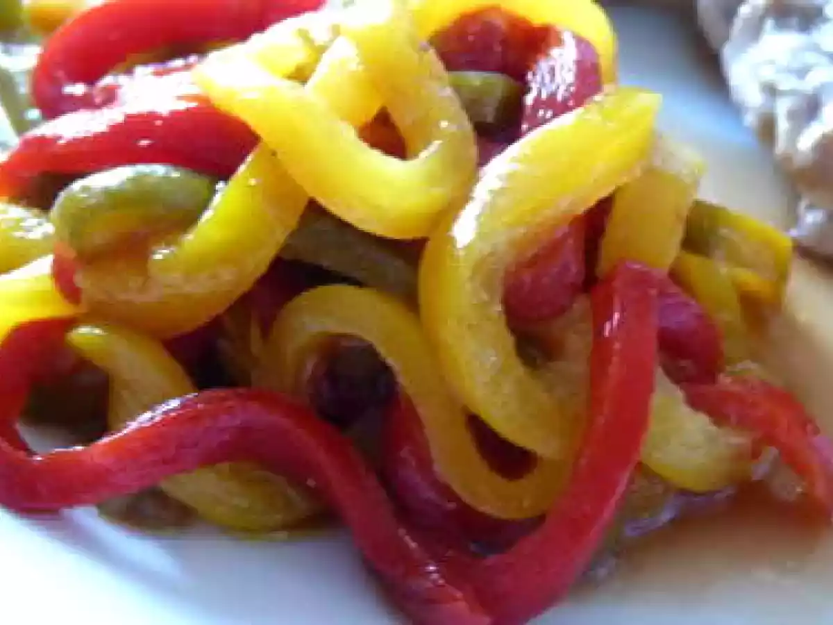 Poivrons marinés au miel