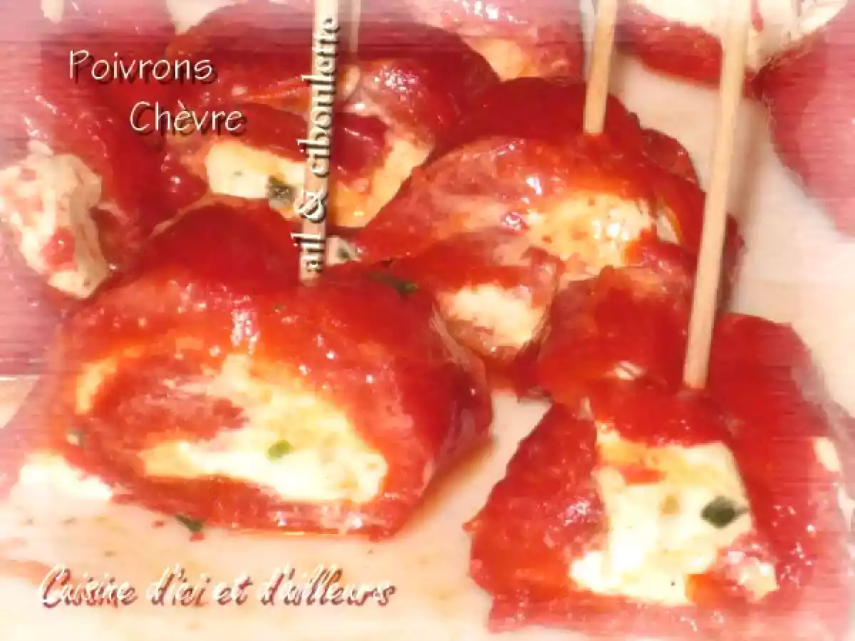 Poivrons roulés au chèvre