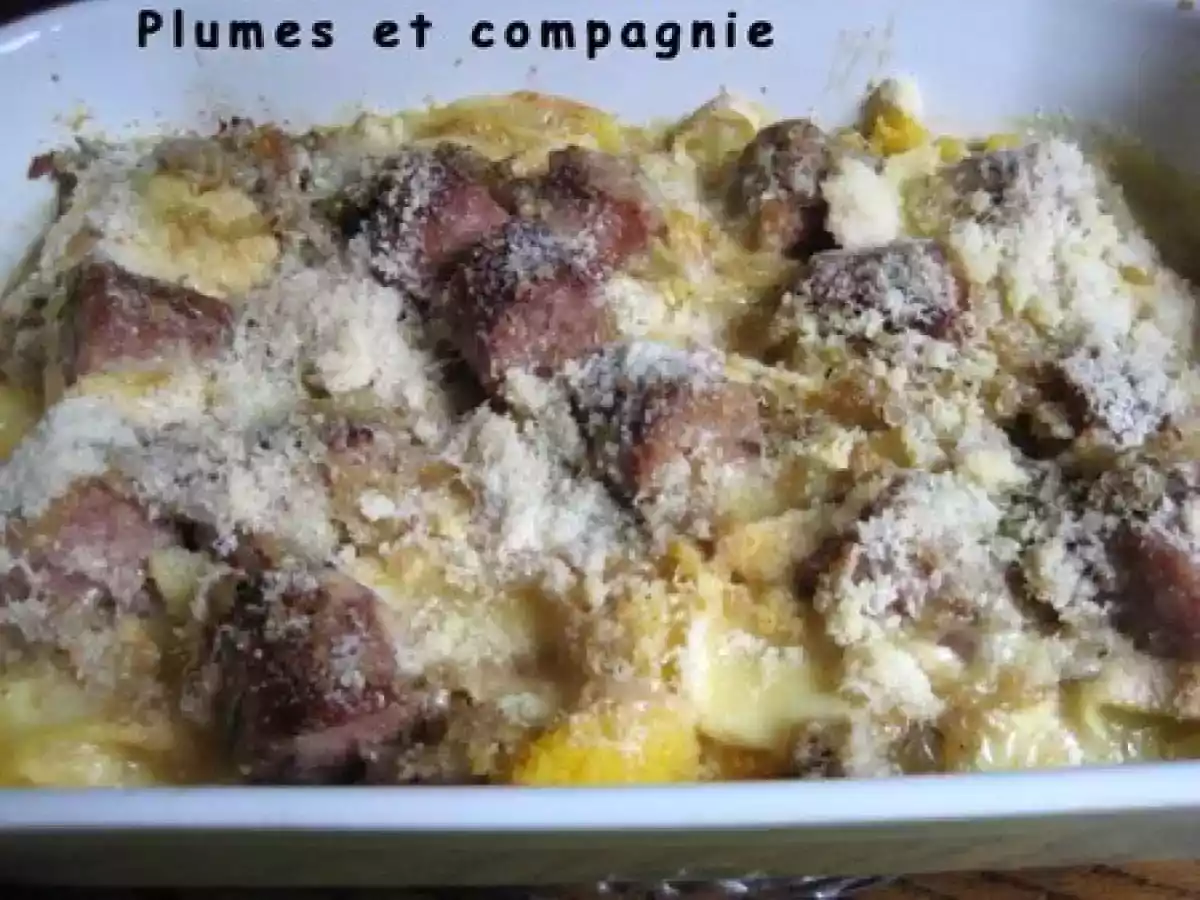 Polenta à la saucisse et reblochon