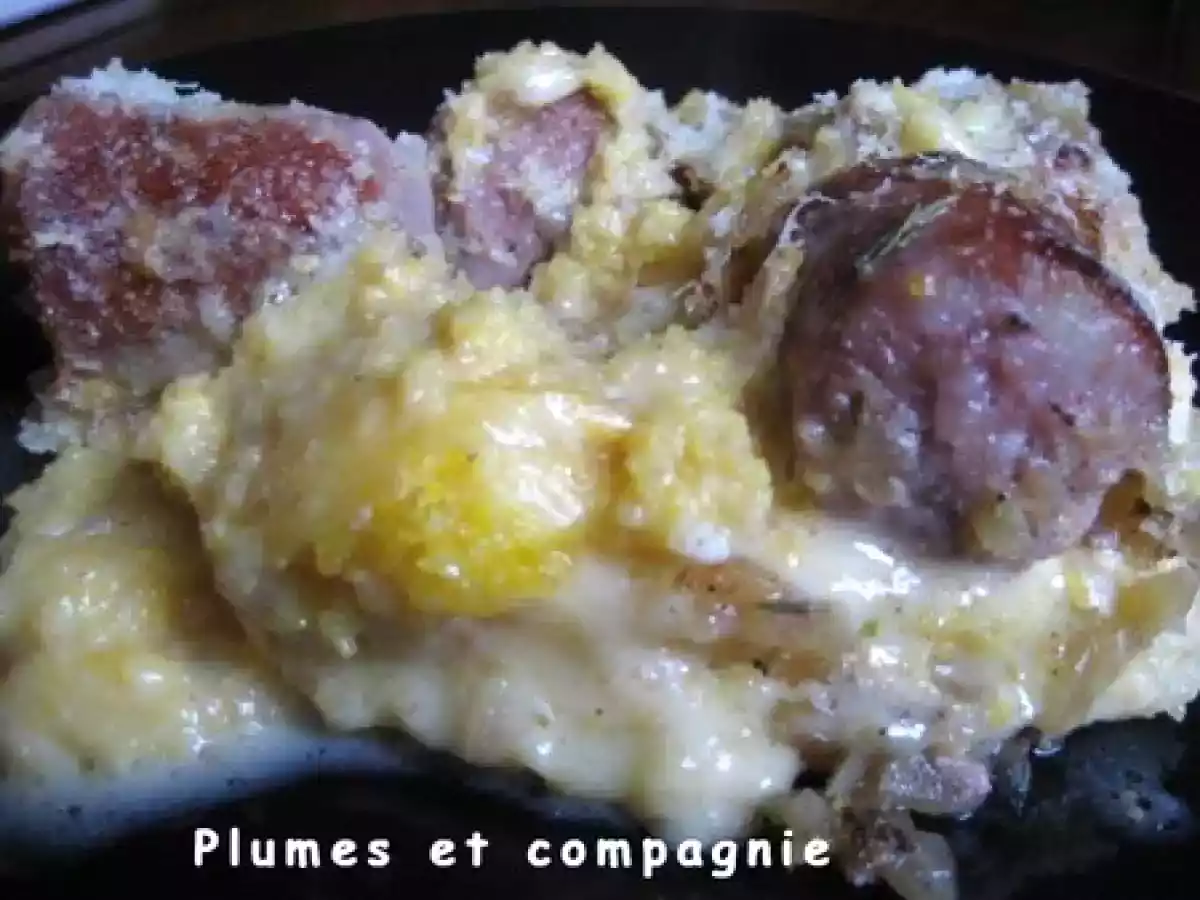 Polenta à la saucisse et reblochon - photo 2