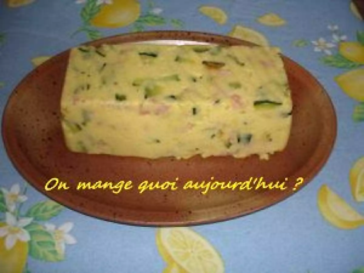 Polenta aux courgettes et lardons