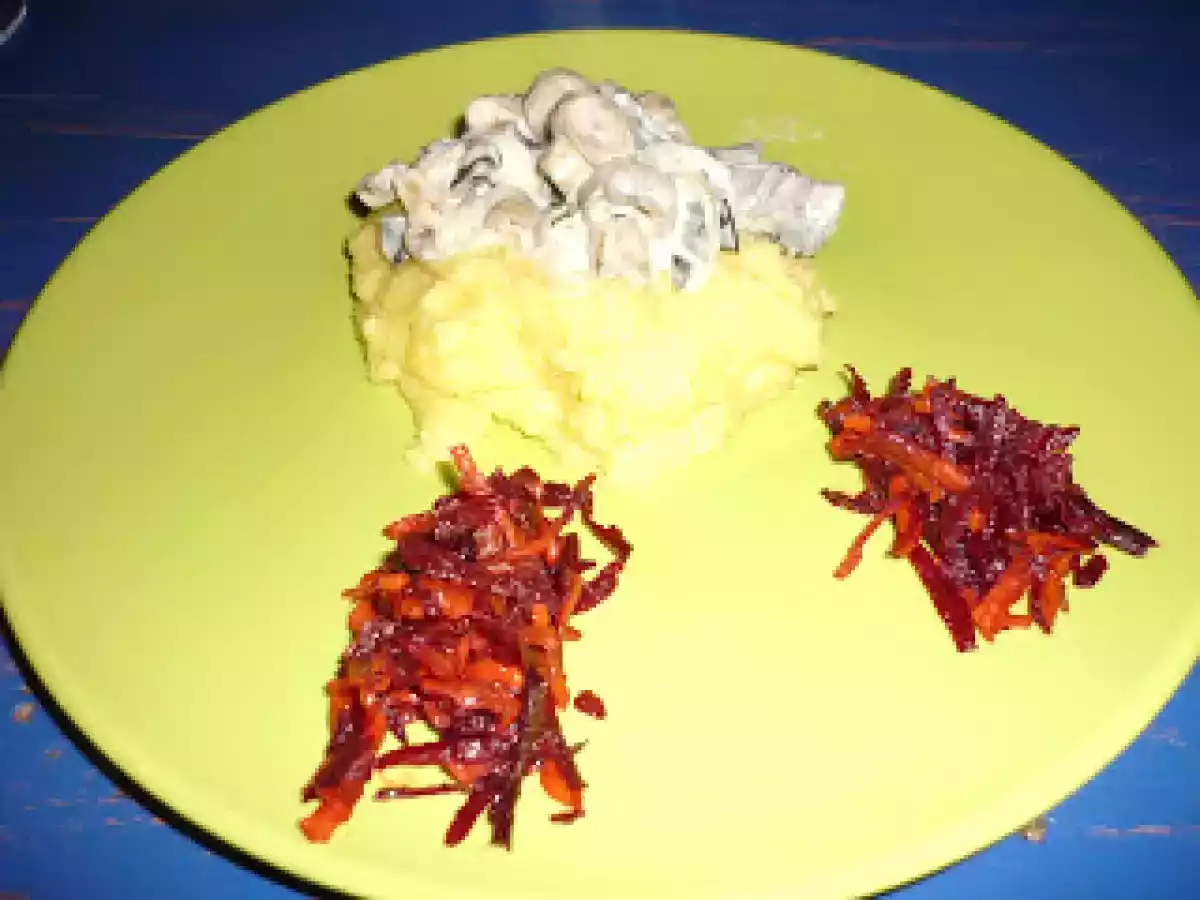 Polenta et sauce aux champignons