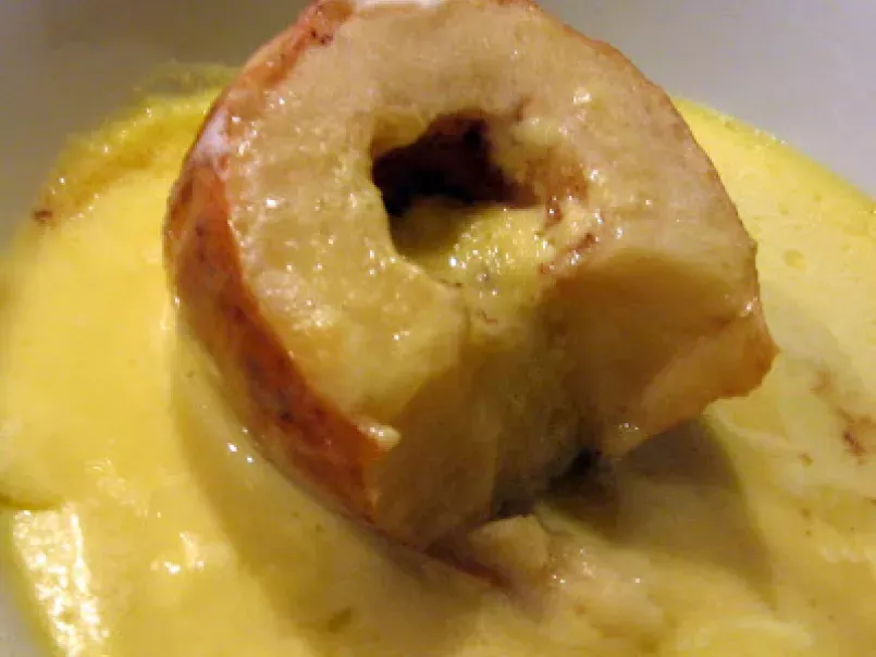 Pomme rôtie au four avec une crème vanillée rapide - photo 3